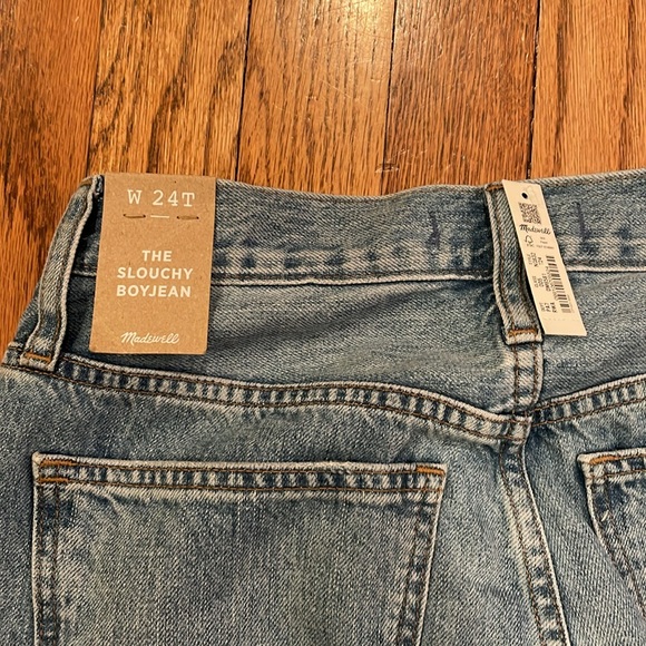 Madewell The Tall Slouchy Boyjean Riverspring wash Size 24 NWT - Picture 5 of 6
